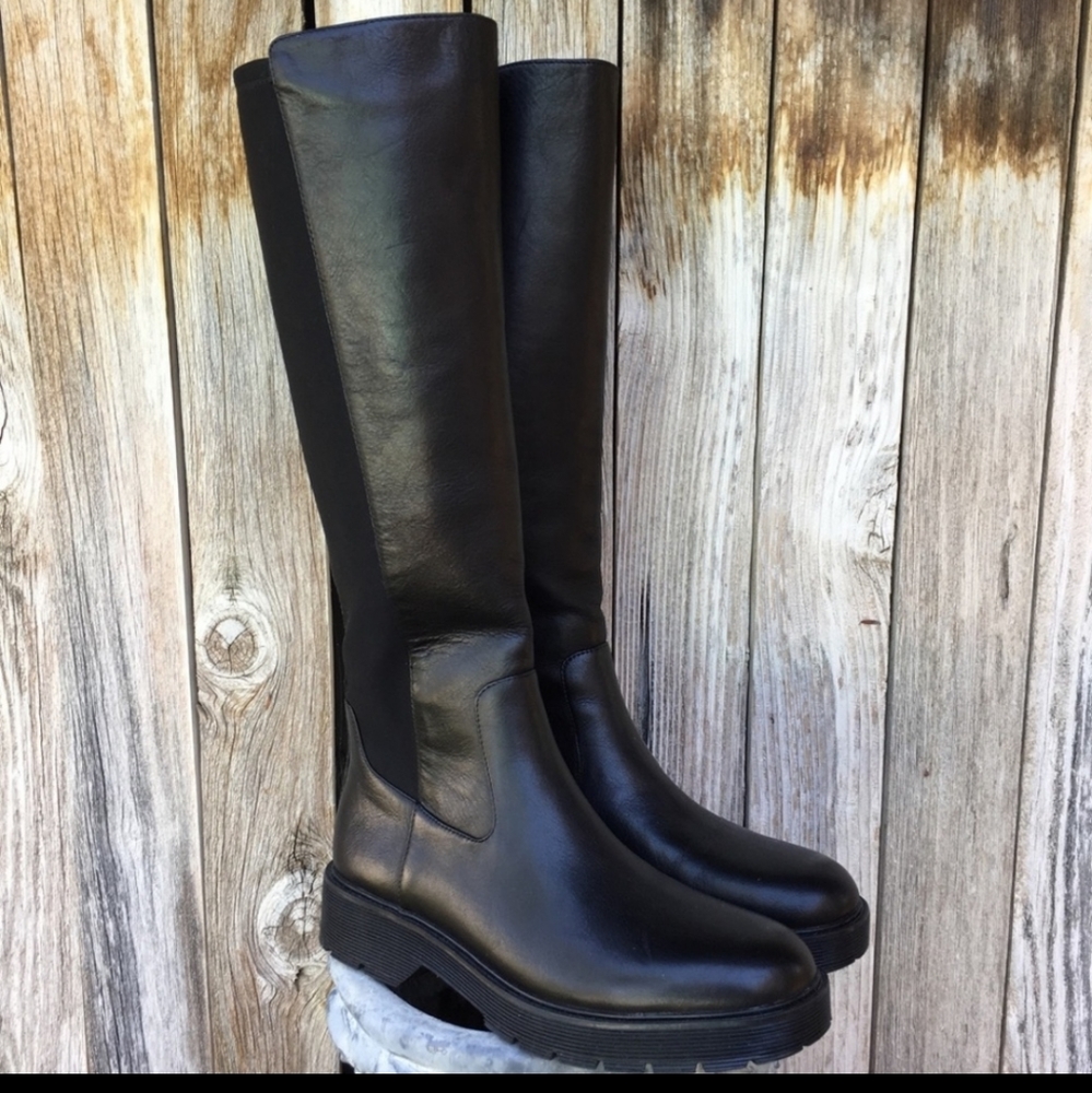 NWOB Calvin Klein Themis Boot Leather Black 9
